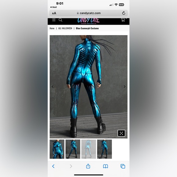 NWT Blue Exomorph Catsuit Onesie - Picture 5 of 6